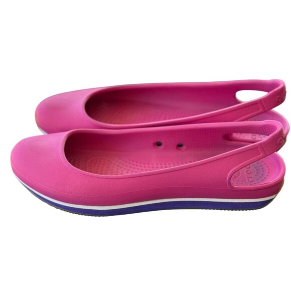 Crocs Women's Pink Retro Slingback Size 8 - Picture 3 of 7